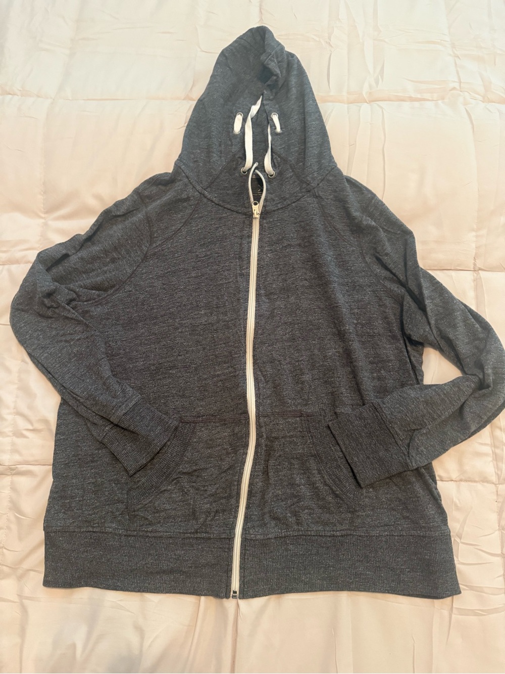 Xersion Dark Heather Gray Full-Zip Hooded Jacket